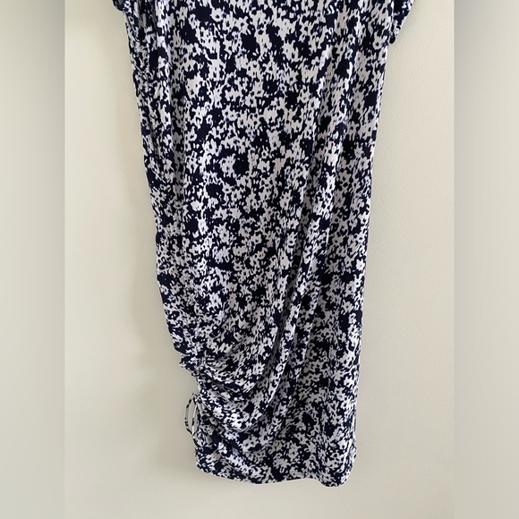 Jones New York Blue & White Tie Dye Patterned Midi Dress Size Large - Picture 8 of 9